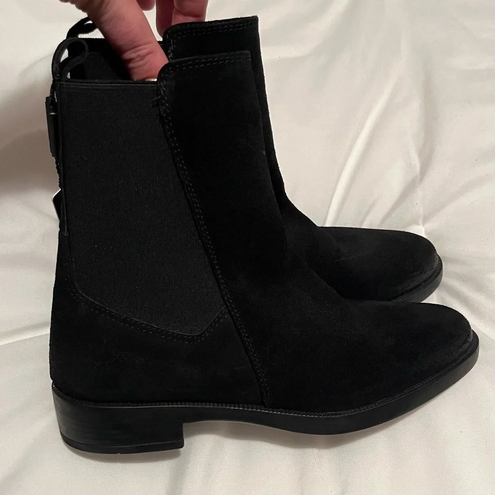 Emanuele Crasto Chelsea Black Italian Leather Distressed Boots NWT